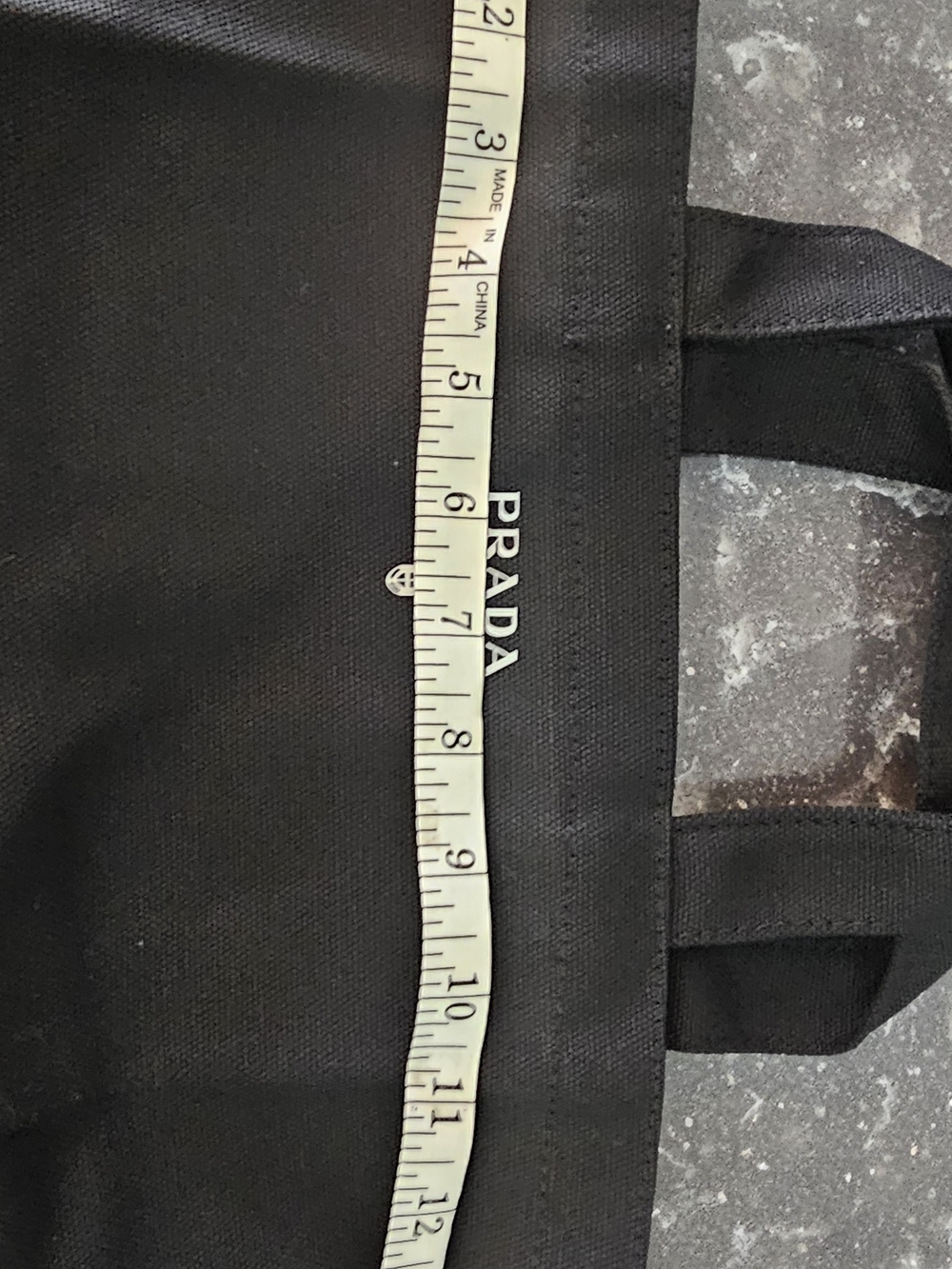 Prada Black Mini Tote with White Logo New No Tags Never Used - Picture 8 of 8